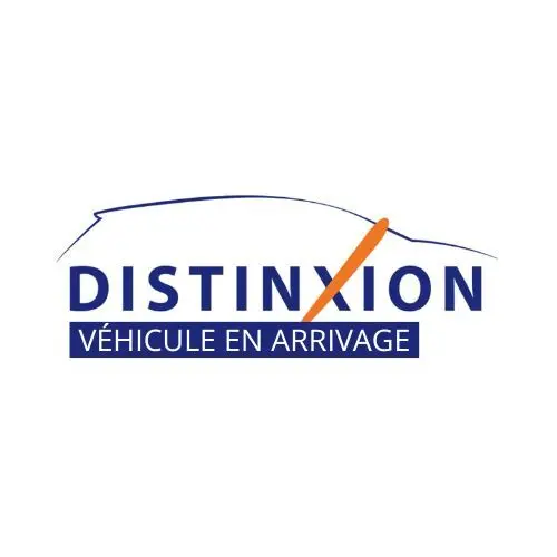 Logo Distinxion avec mention "Véhicule en arrivage" sur fond blanc, sans véhicule visible.