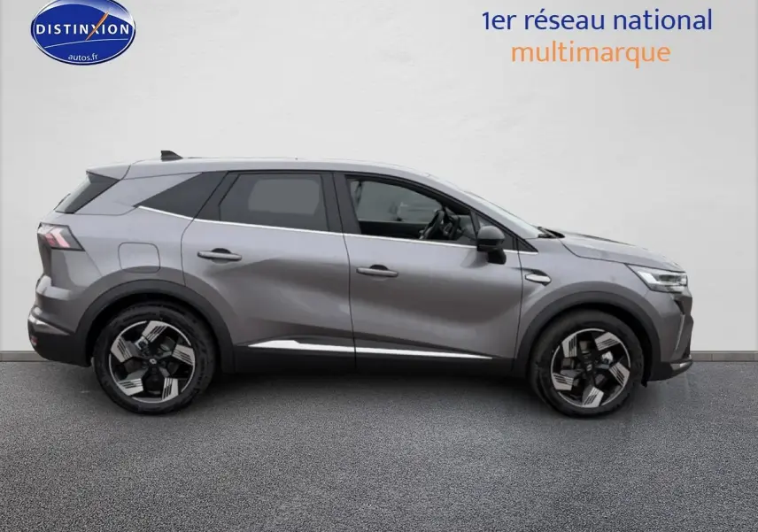 Profil droit du Renault Symbioz gris schiste 2026 avec jantes alliage 18 pouces et lignes épurées.