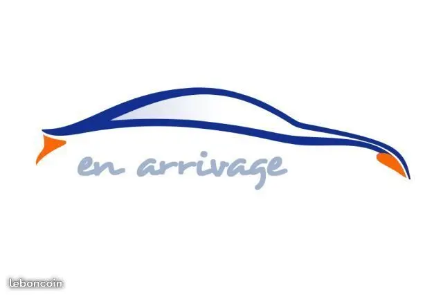 Silhouette stylisée bleue et orange d'une voiture avec la mention "en arrivage", sans représentation réelle du Kia Stonic blanc.