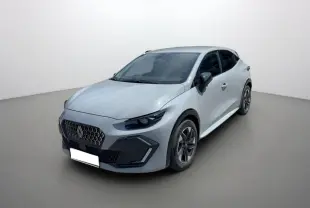 Renault Clio 6 TCE 115 EDC Techno Plus gris rafale, vue 3/4 avant droit, jantes alu et calandre distinctive.