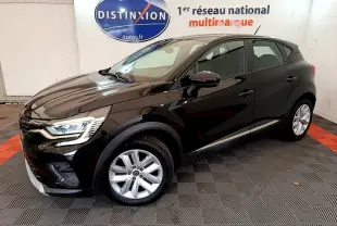 Renault Captur Business Blue dCi 95 noir en 3/4 avant droit, avec jantes alliage et feux LED visibles.