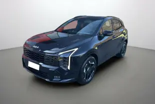 KIA Sportage 2026 noir étoilé en 3/4 avant droit avec phares Matrix LED et jantes alu 18 pouces.