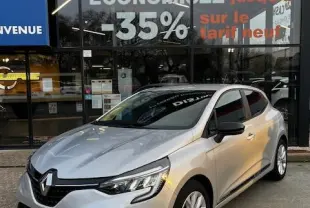 Renault Clio Evolution TCe 100 GPL gris clair vue 3/4 avant droit devant concession multimarque